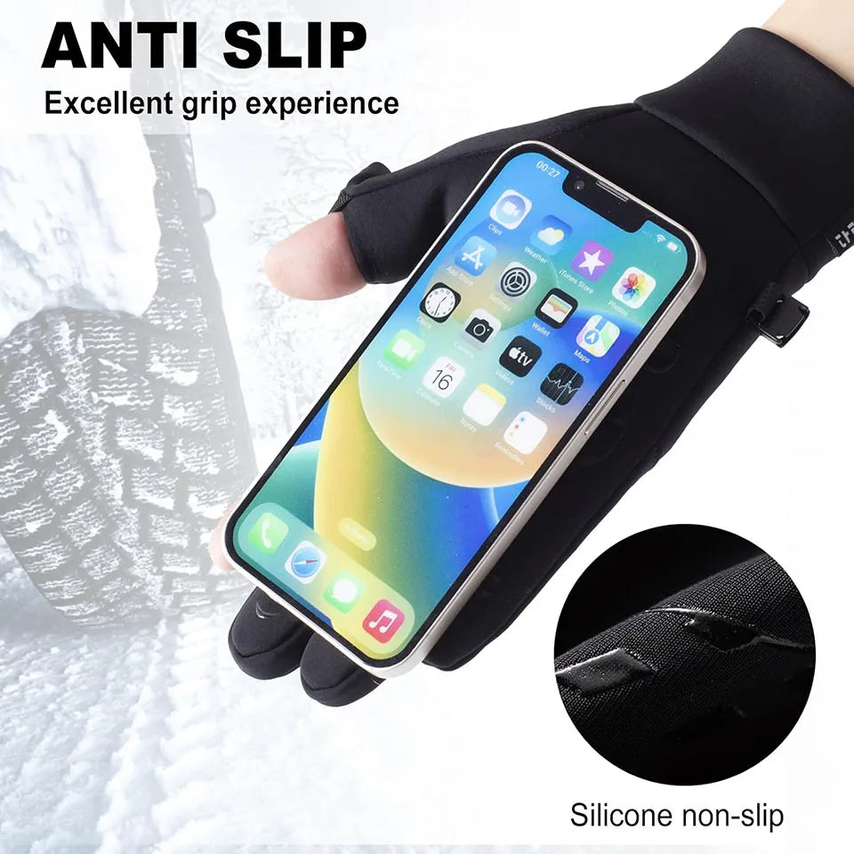 WarmGrip Smart Touch & Flip-Finger All-Weather Pocket Gloves