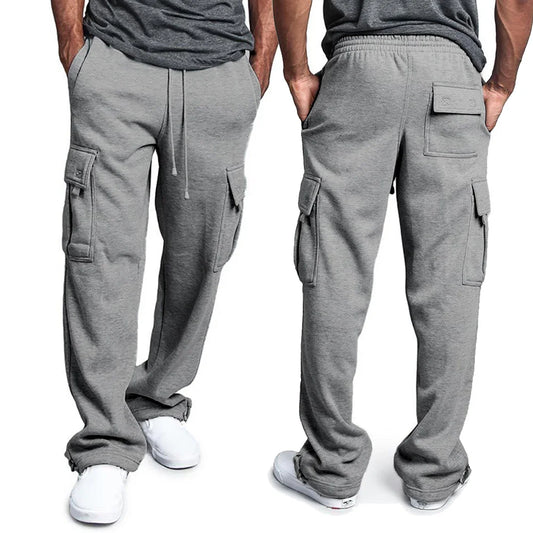 Men's Loose Fit Multi-Pocket Sweatpants