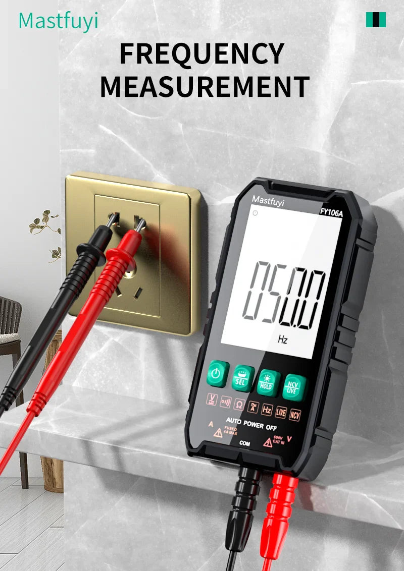 DC/AC Smart Digital Hz/Ohm/NCV Professional Voltage Multimeter