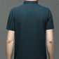 Short-Sleeve Plaid Pattern Ice Silk Polo Shirt