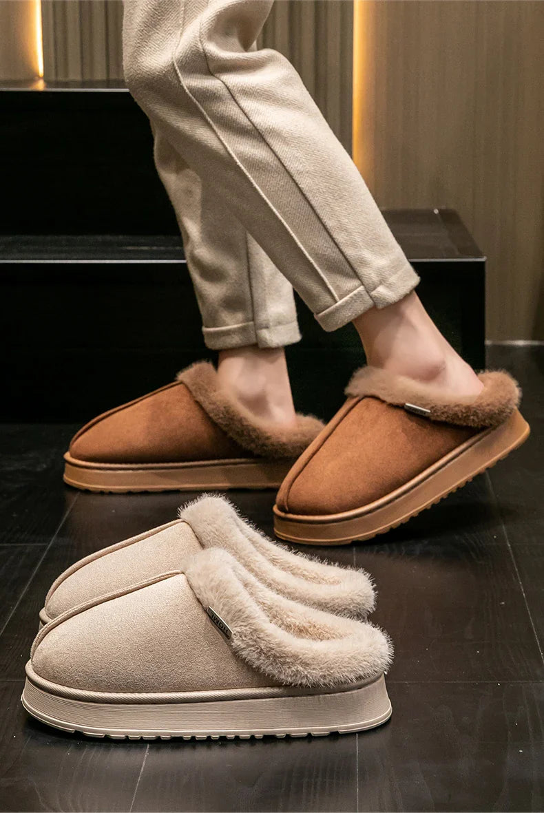 Thick Supportive Sole Lightweight Consistent Temperature Insulation Unisex  Winter Slippers
