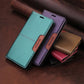 RFID Blocking Magnetic Leather Wallet Flip Case with Stand for iPhone