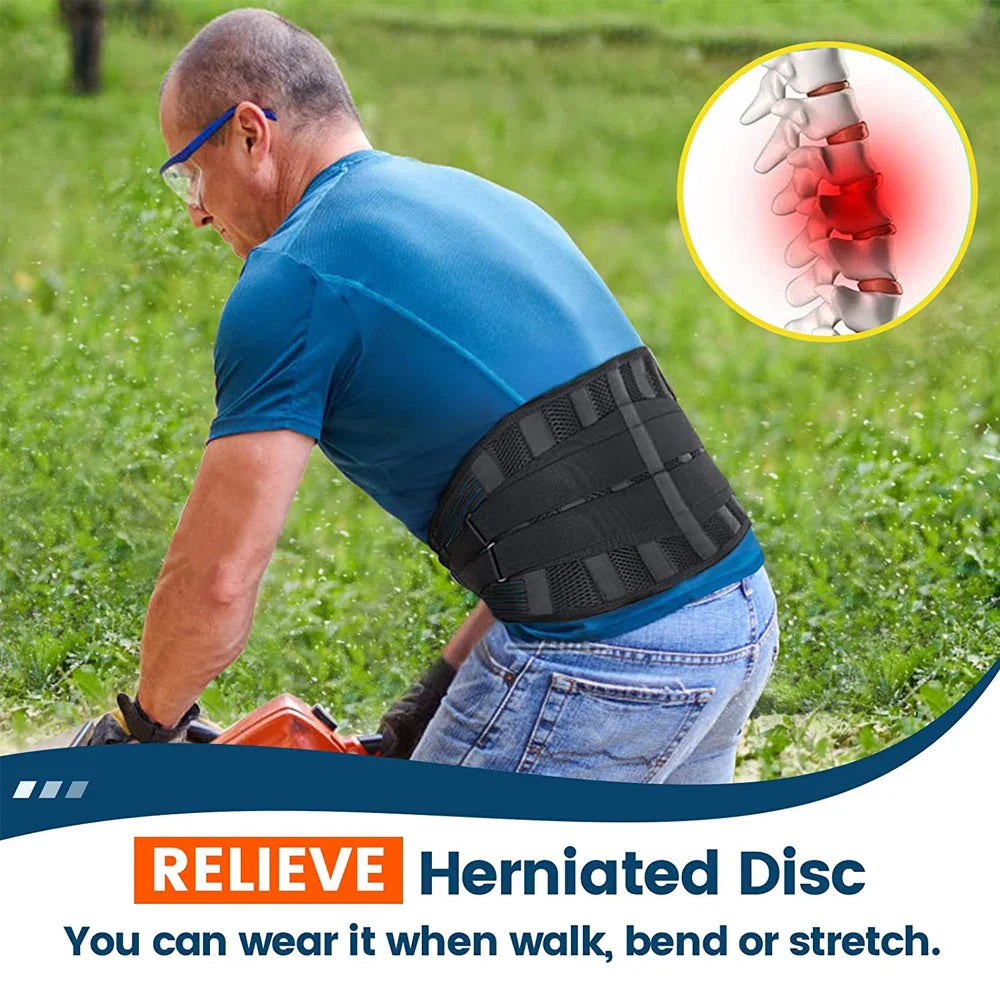 Orthopedic Advanced Lumbar Support Brace with 3D Cushion Pad for Focused Relief