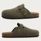 Premium Genuine Suede Unisex Clogs Cork Sandals With Arch Support