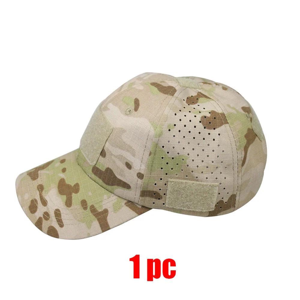Durable & Lightweight Breathable Tactical Cap with Patented Glasses Holder Design
