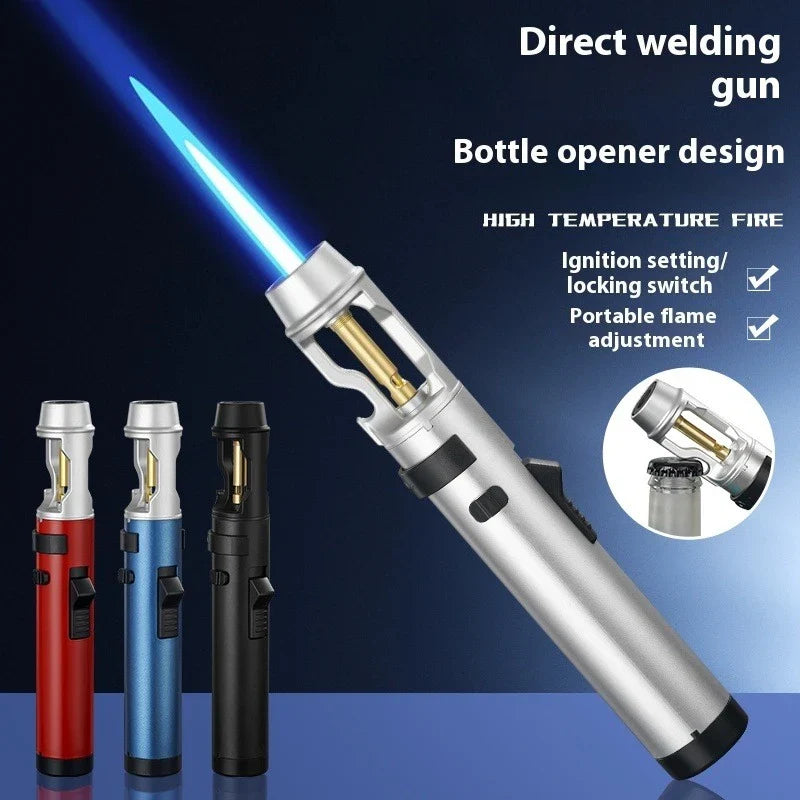 Heavy-Duty Metal Multi-Use Jet Torch Lighter Adjustable Flame, Safety Lock, Windproof