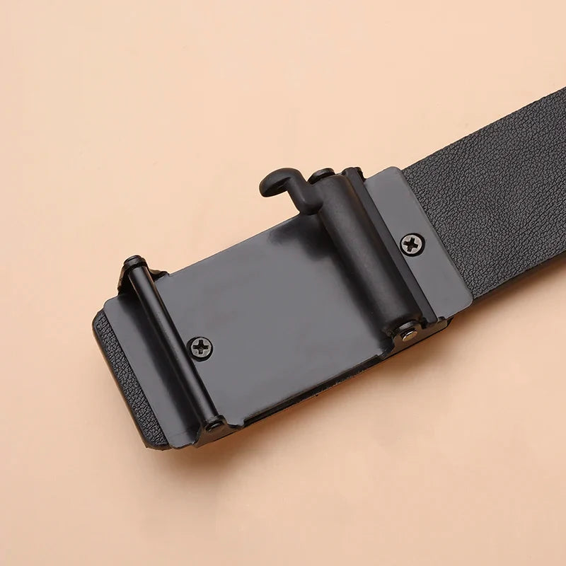 EasyLock No-Hole Toothless Automatic Buckle Business to Casual Flexible Fit Belt
