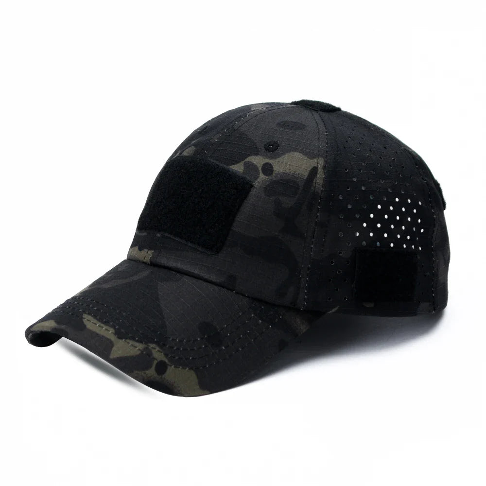 Durable & Lightweight Breathable Tactical Cap with Patented Glasses Holder Design