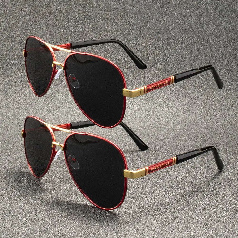 Elite Metal Frame Polarized UV400 Aviator Designer Sunglasses
