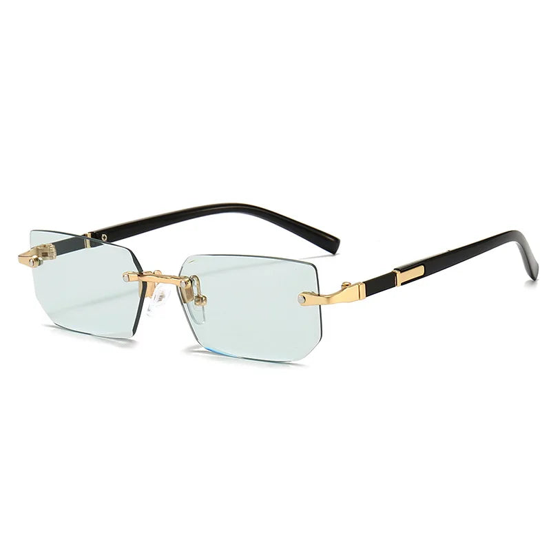 Modern Slim Rimless Impact-Resistant UV400 Lightweight Sunglasses