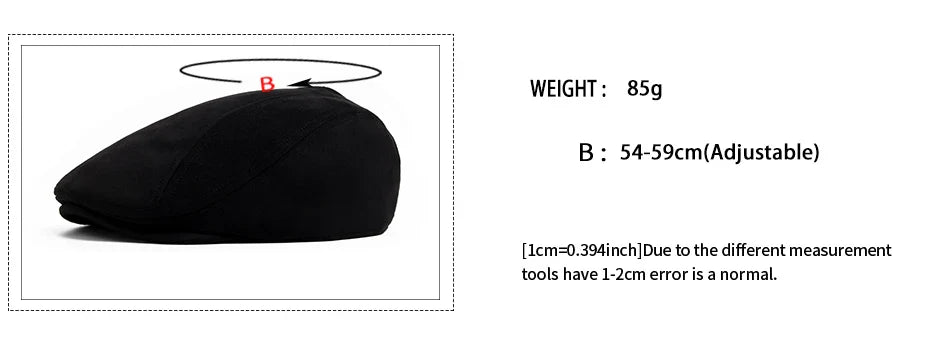 Vintage Suede-Look Flat Cap for Autumn & Winter