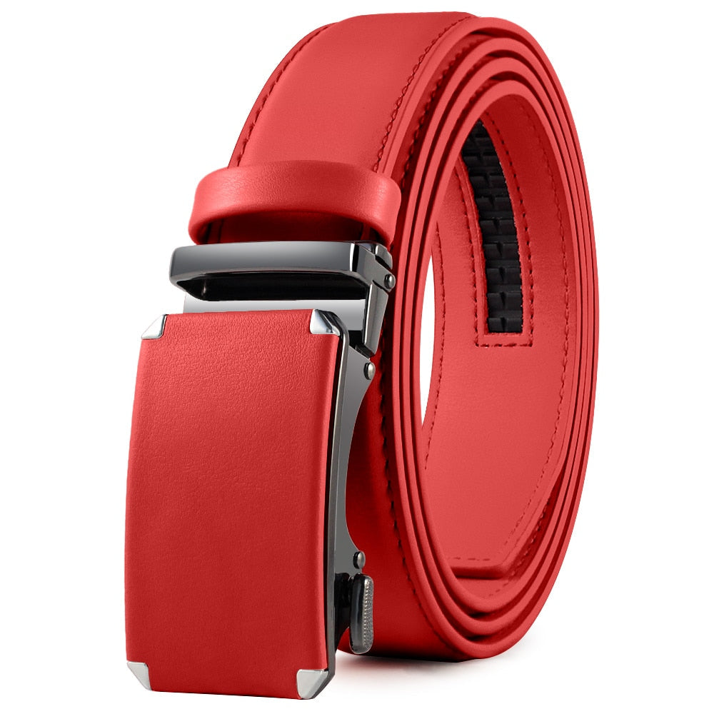 Premium Automatic Genuine Leather Ratchet Mechanism Belt