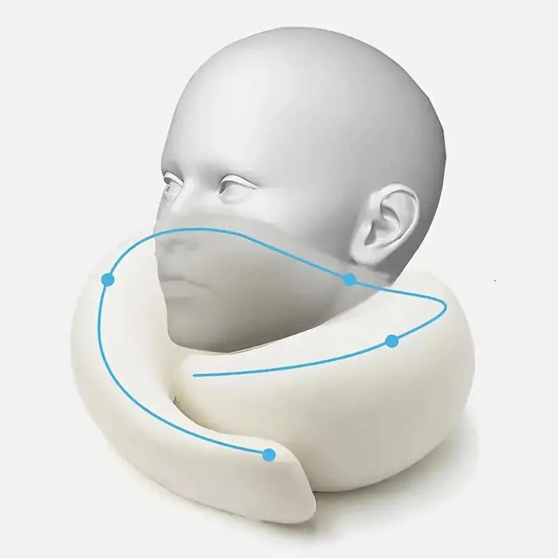 U-shaped Memory Foam Snail Style Adjustable Travel Pillow