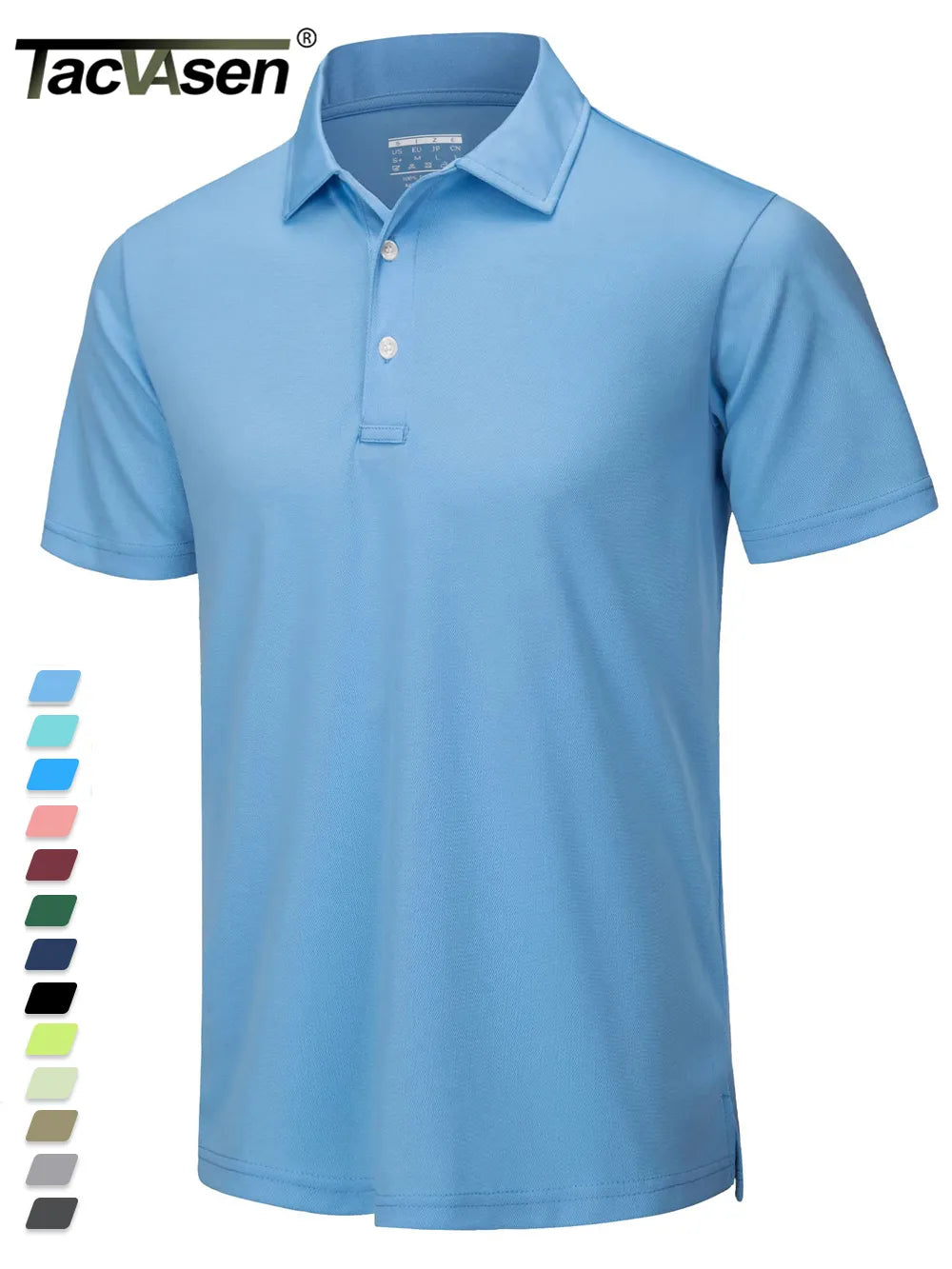TACVASEN Summer Quick Dry Short Sleeve Polo Shirt