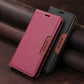 RFID Blocking Magnetic Leather Wallet Flip Case with Stand for iPhone
