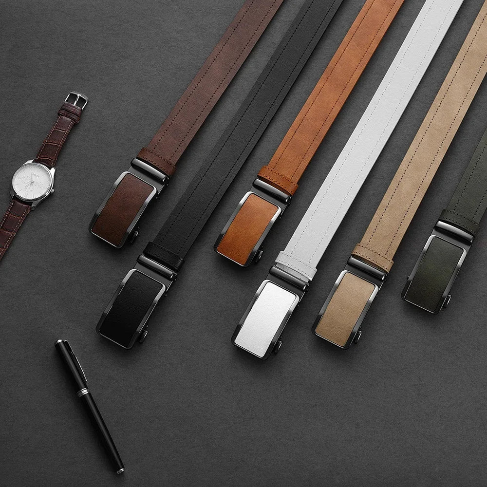 One-Handed Operation Automatic Buckle Holes-Free Micro-Adjustable Belt