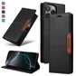 RFID Blocking Magnetic Leather Wallet Flip Case with Stand for iPhone