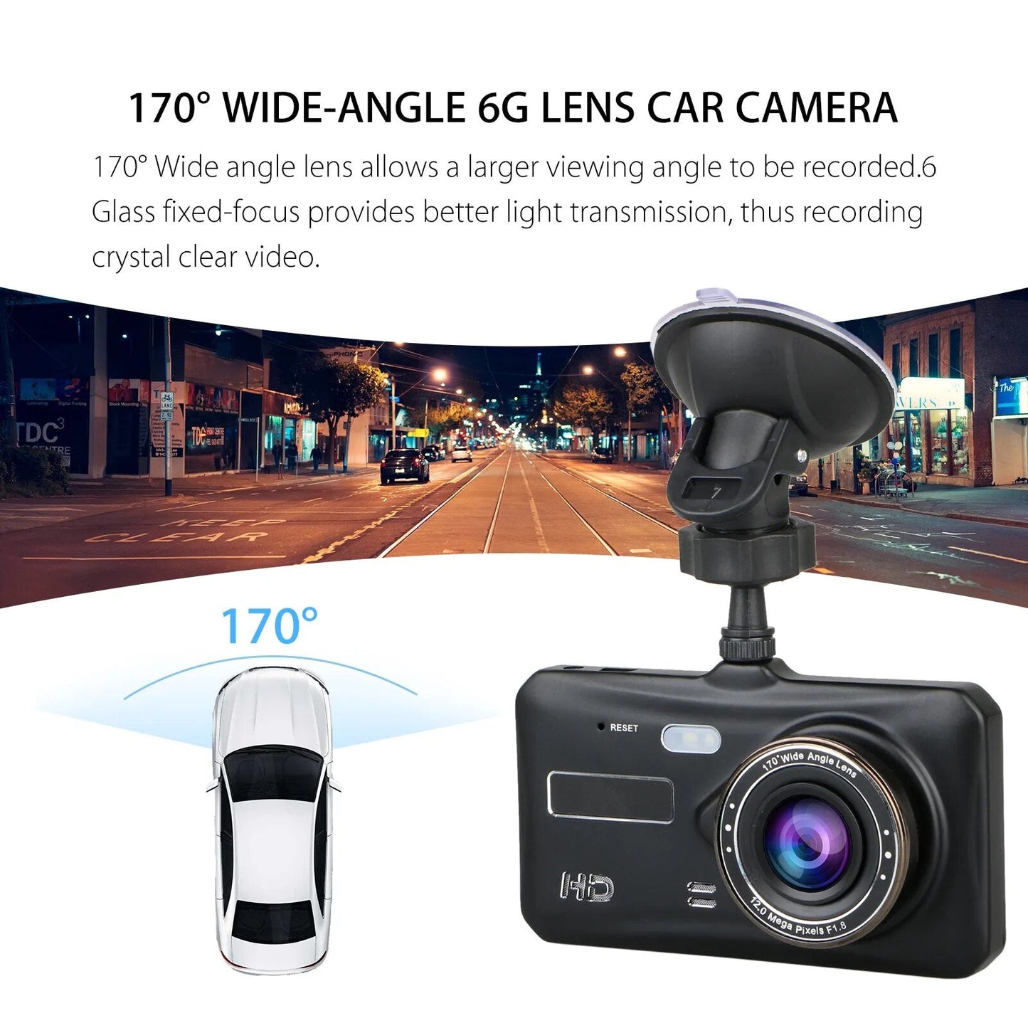 Smart Full HD Front & Rear Dash Cam Car DVR