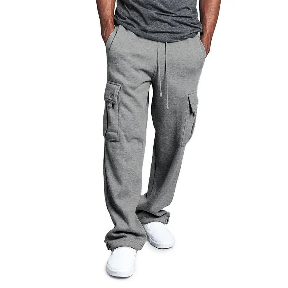 Men's Loose Fit Multi-Pocket Sweatpants