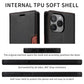 RFID Blocking Magnetic Leather Wallet Flip Case with Stand for iPhone