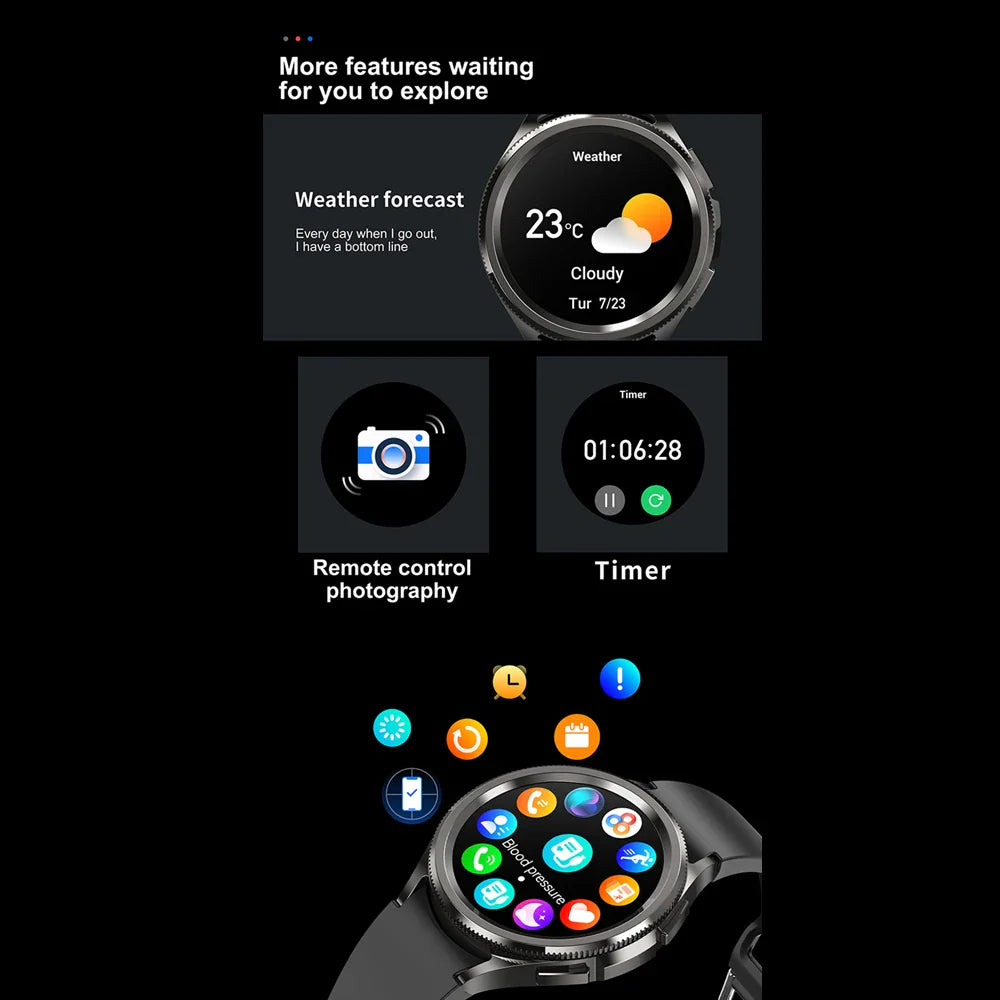 Classic Bluetooth Call Health Monitoring Smartwatch For Android & iOS