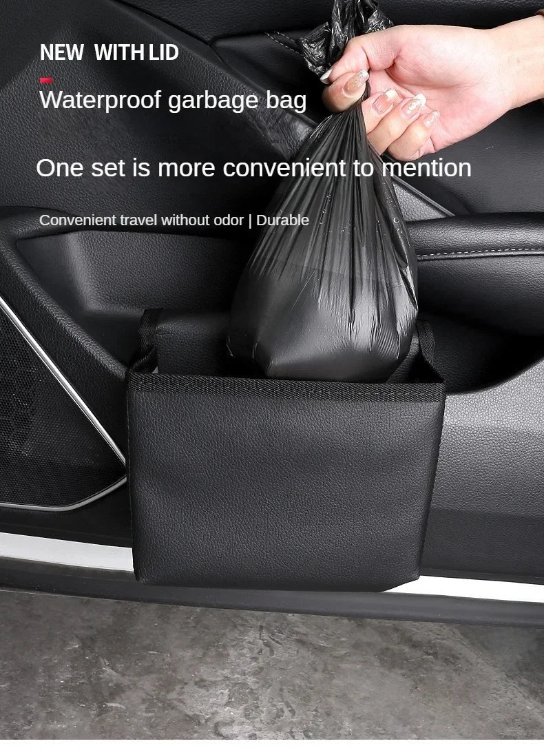 Multi-Use Foldable Car Organizer / Trash Container with Easy Clip-On Design