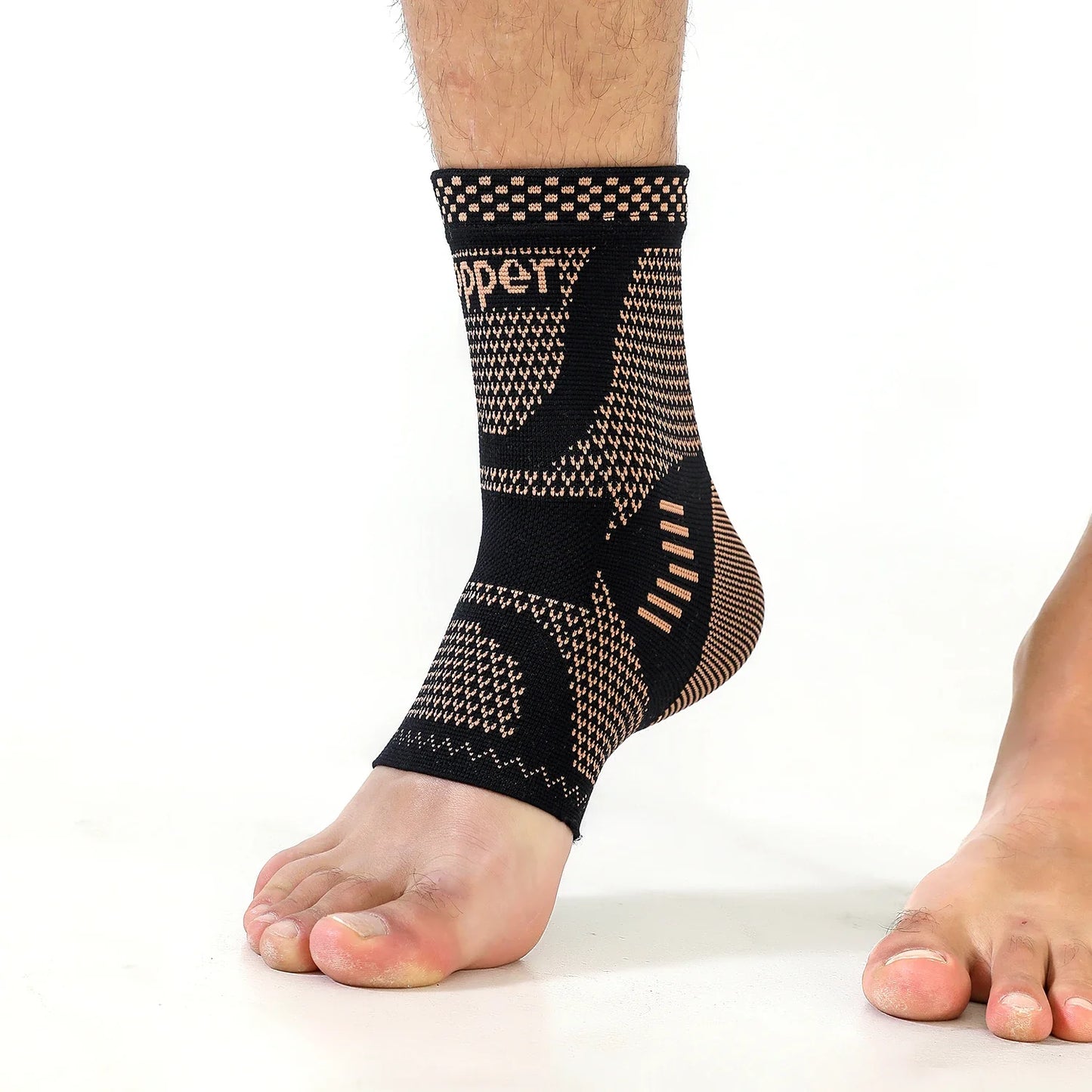 Medical-Grade Copper-Infused Fabric Ankle Brace for Pain Relief & Fast Recovery