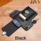 Vintage Multi-Layer Belt Phone Holster with Key Hook & Front Pocket