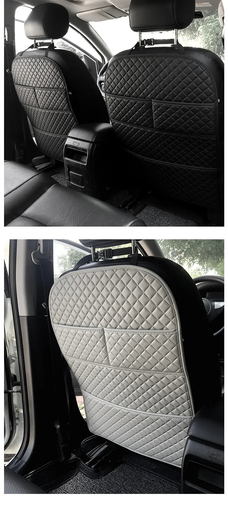 Universal Car Backseat Anti-Kick Protector With Organizer Pockets