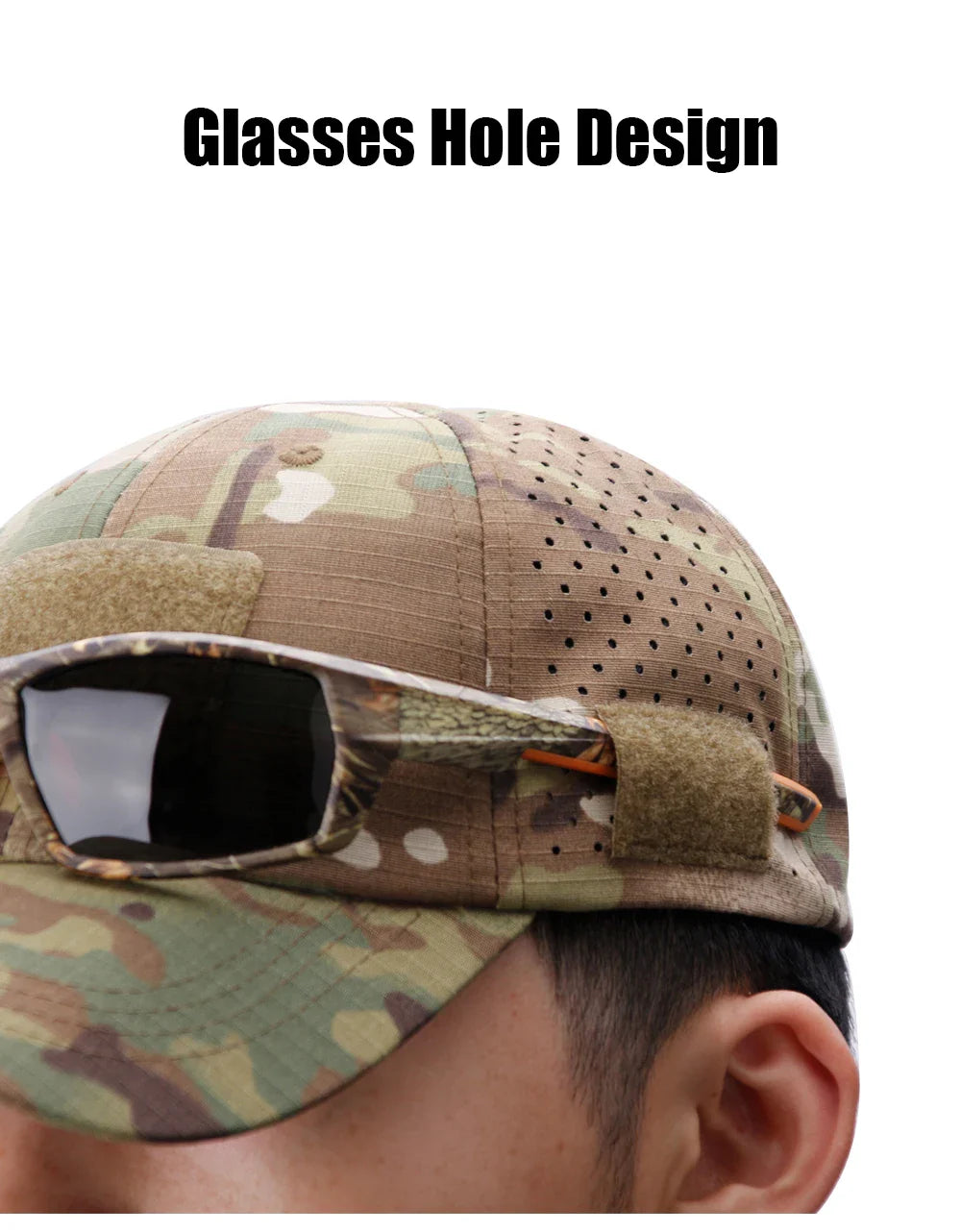 Durable & Lightweight Breathable Tactical Cap with Patented Glasses Holder Design