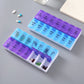 All-in-One Weekly 14 Grids Double-Row Pill Organizer Cases (2 pcs set)