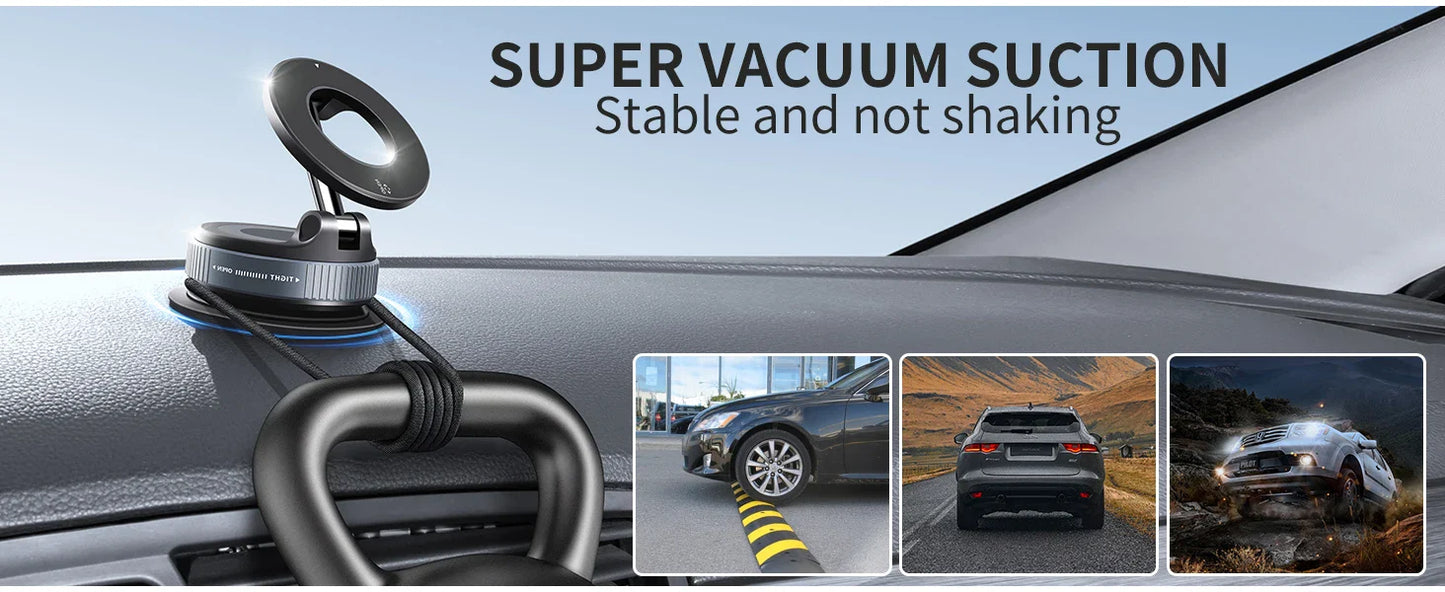 Multi-Angle Dashboard & Windshield Magnetic and Advanced Vacuum Suction Car Mount