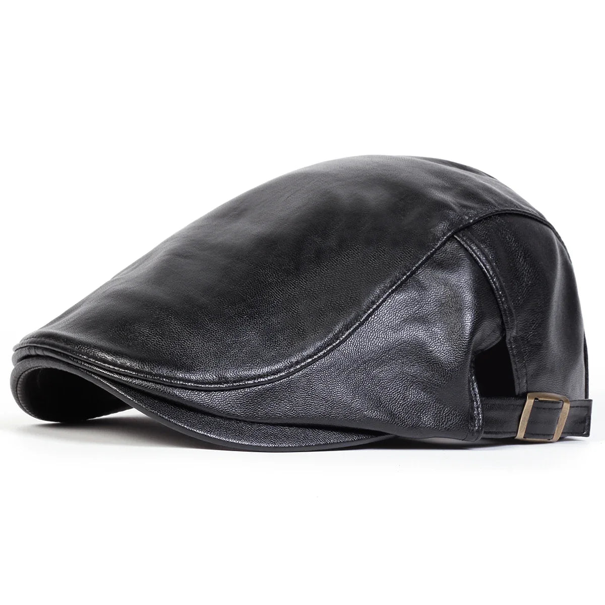 Classic vintage style Pu Leather Lightweight adjustable Comfortable Fit Newsboy Caps