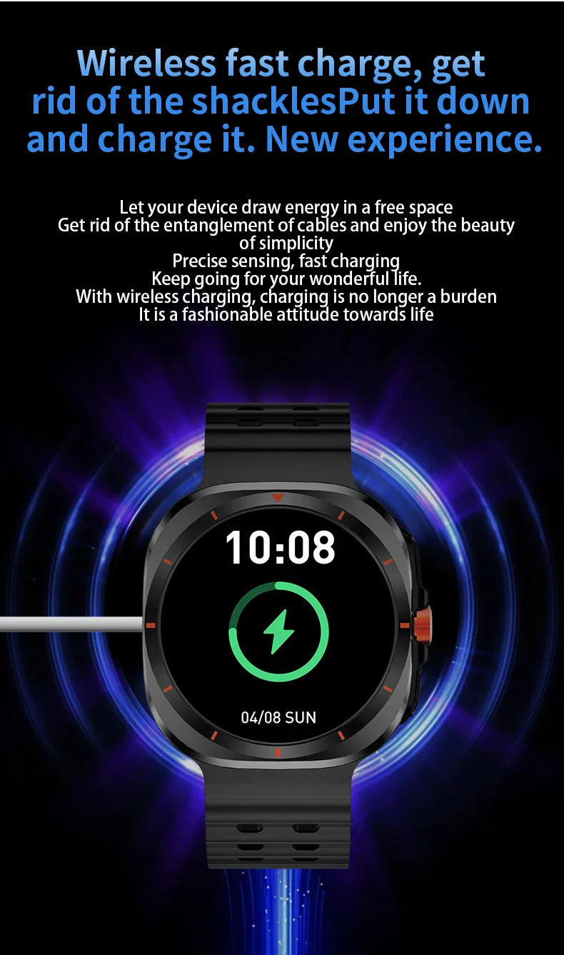 SeniorSafe Large Display Health Monitoring & Emergency SOS Senior Friendly Smartwatch