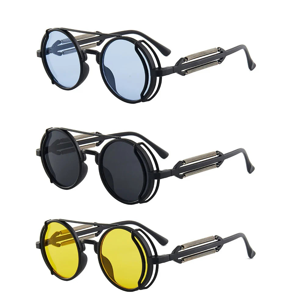 Retro Steampunk HD UV400 Glare-Blocking Sunglasses