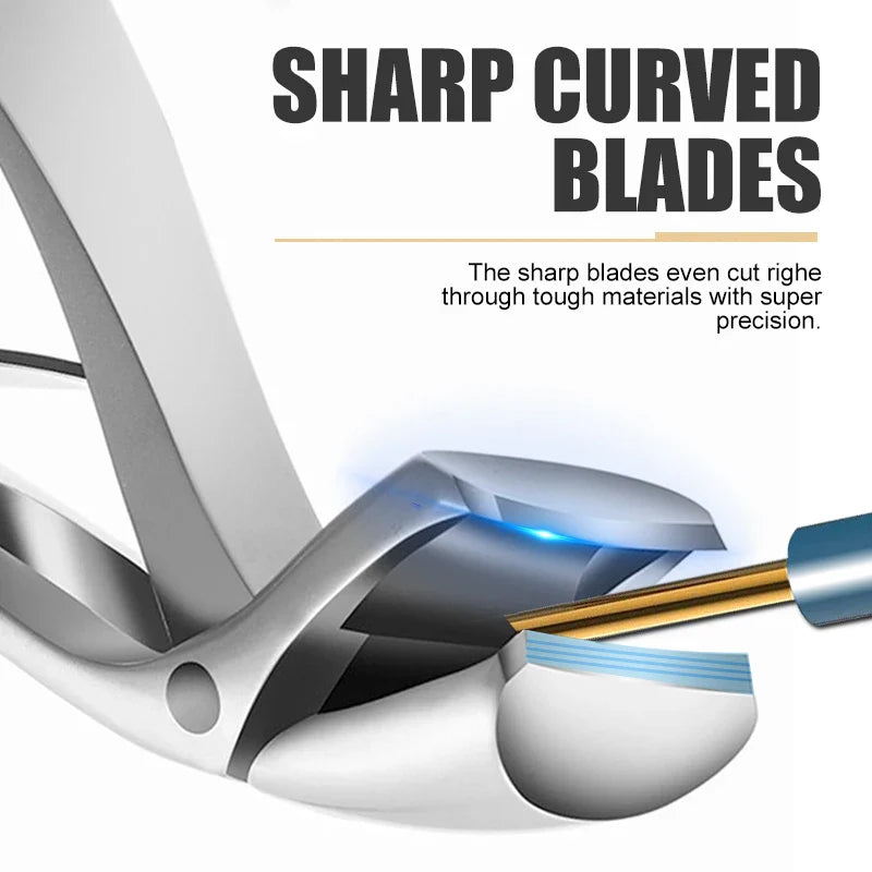 Professional Wide Jaw 45° Angled Head–Labor-Saving Anti-Splash Thick Nail Cutter