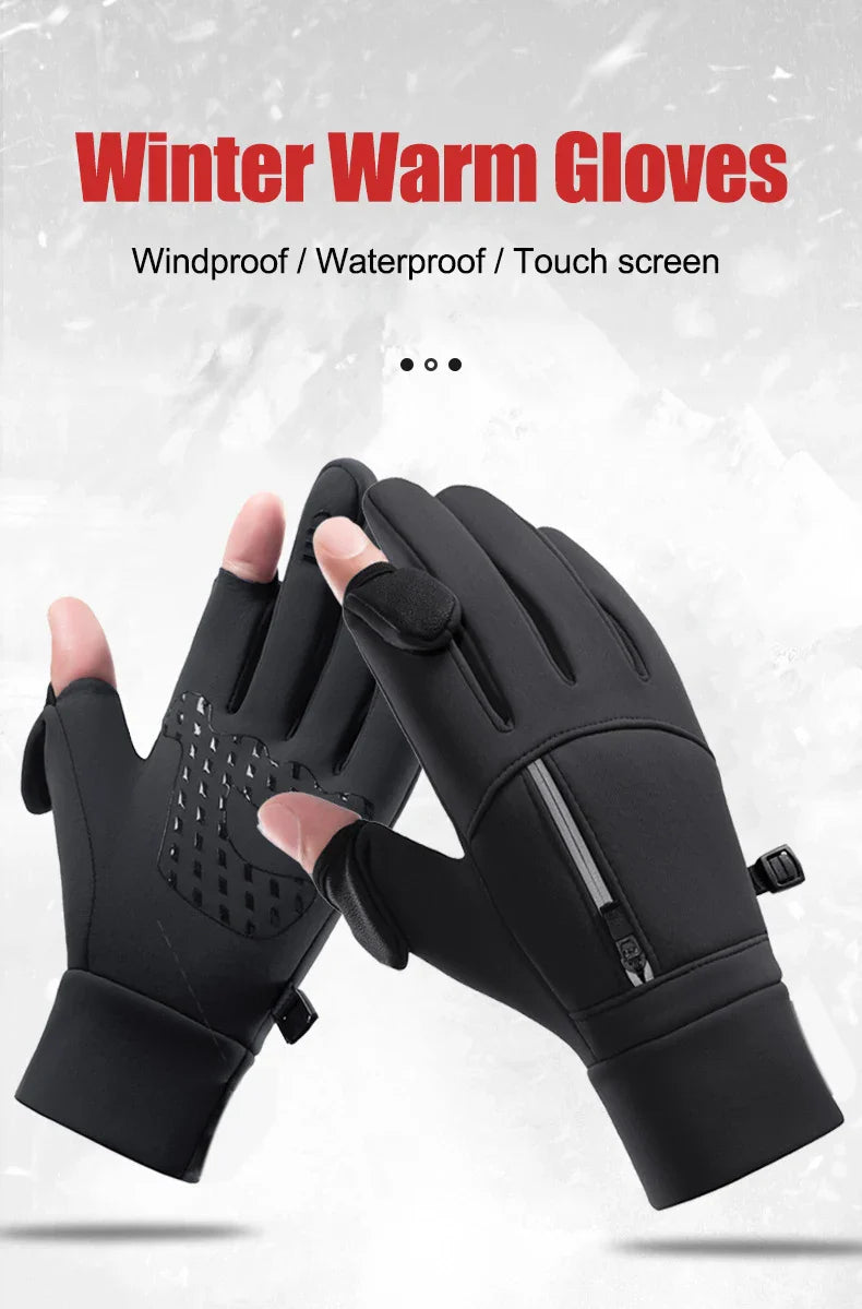 WarmGrip Smart Touch & Flip-Finger All-Weather Pocket Gloves
