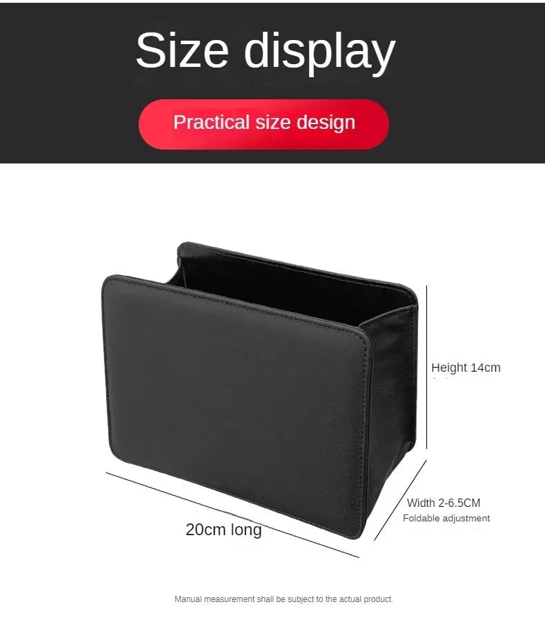 Multi-Use Foldable Car Organizer / Trash Container with Easy Clip-On Design
