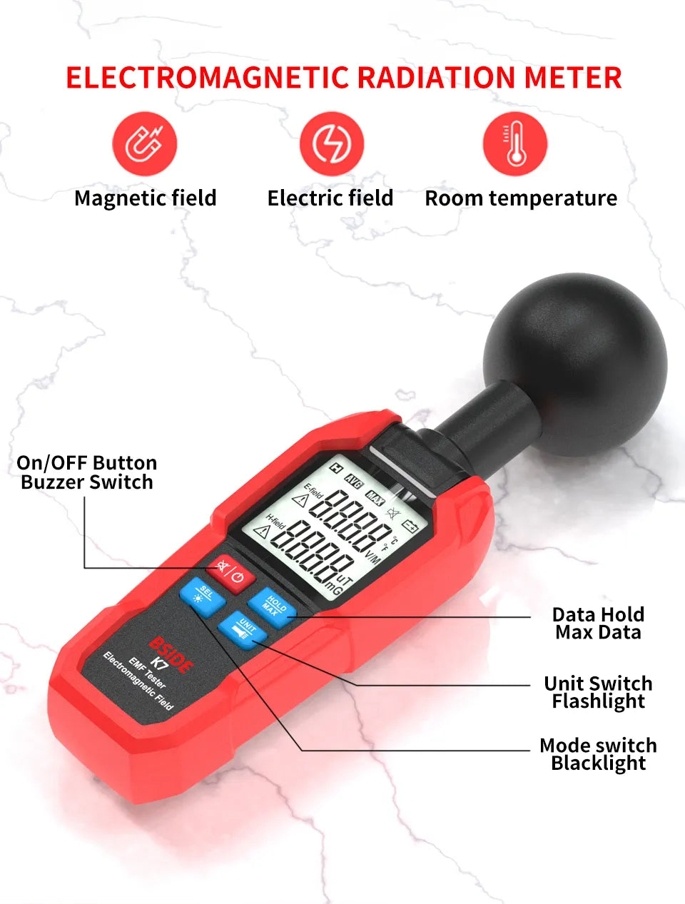 Professional  Electromagnetic Field Radiation Detector Meter