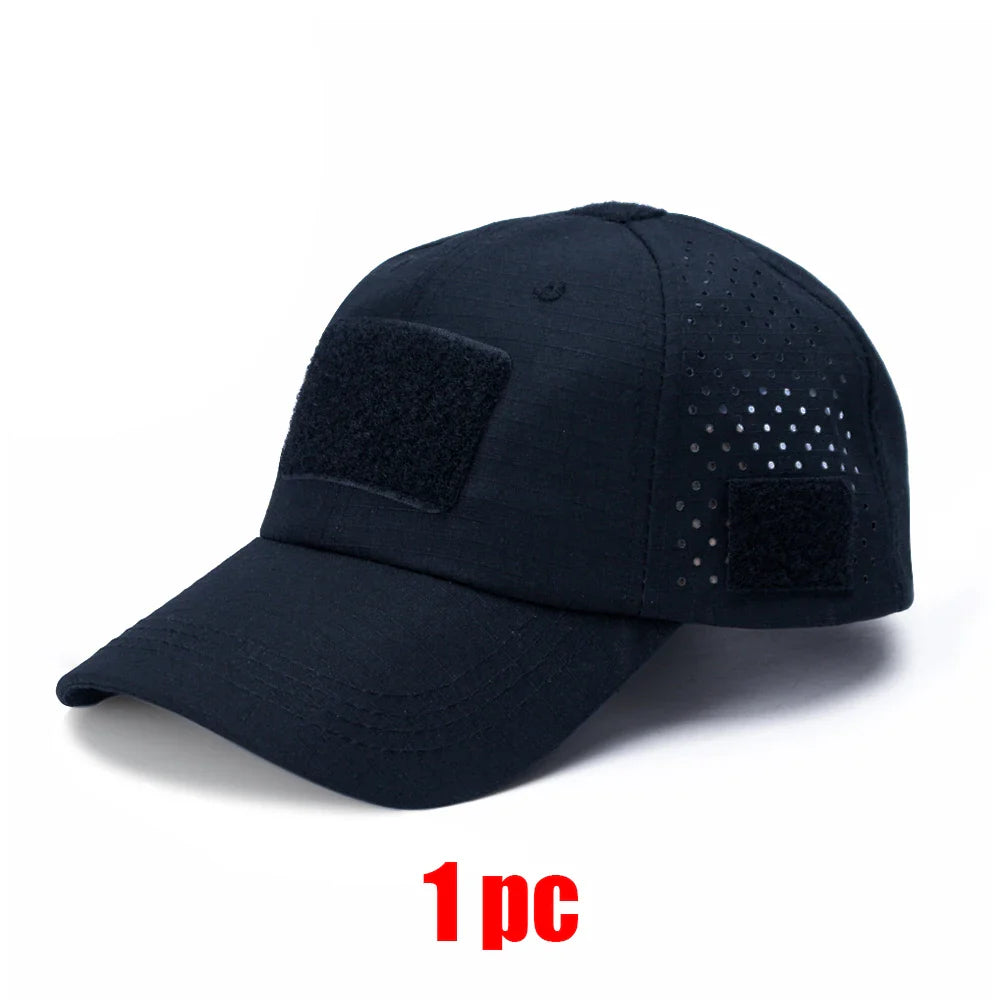 Durable & Lightweight Breathable Tactical Cap with Patented Glasses Holder Design
