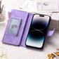 Full Screen Protection Deluxe Zipper Wallet Case with Foldable Kickstand for iPhone