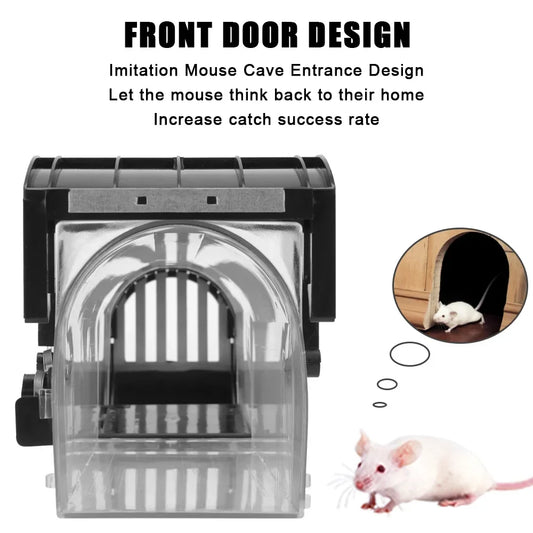 SafeRelease Self-Locking Humane Mouse Trap – Clear Reusable Design