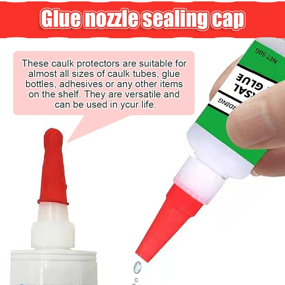 Reusable Caulking Gun Nozzles Sealing Caps (30pcs)