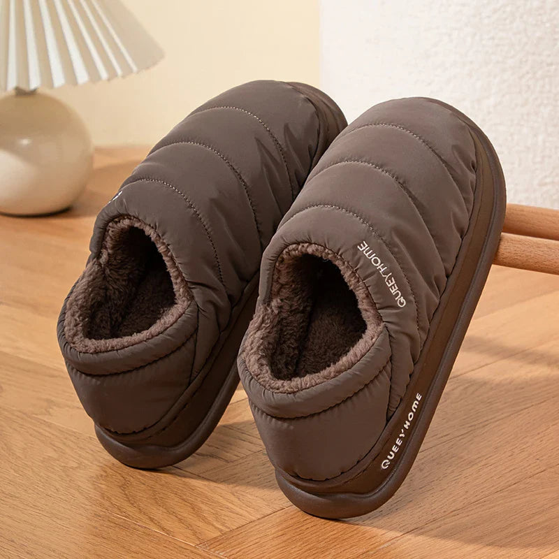Winter Plush Thick Bottom Anti Slip Waterproof Indoor & Outdoor Slippers
