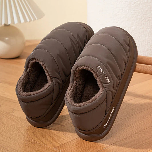 Winter Plush Thick Bottom Anti Slip Waterproof Indoor & Outdoor Slippers