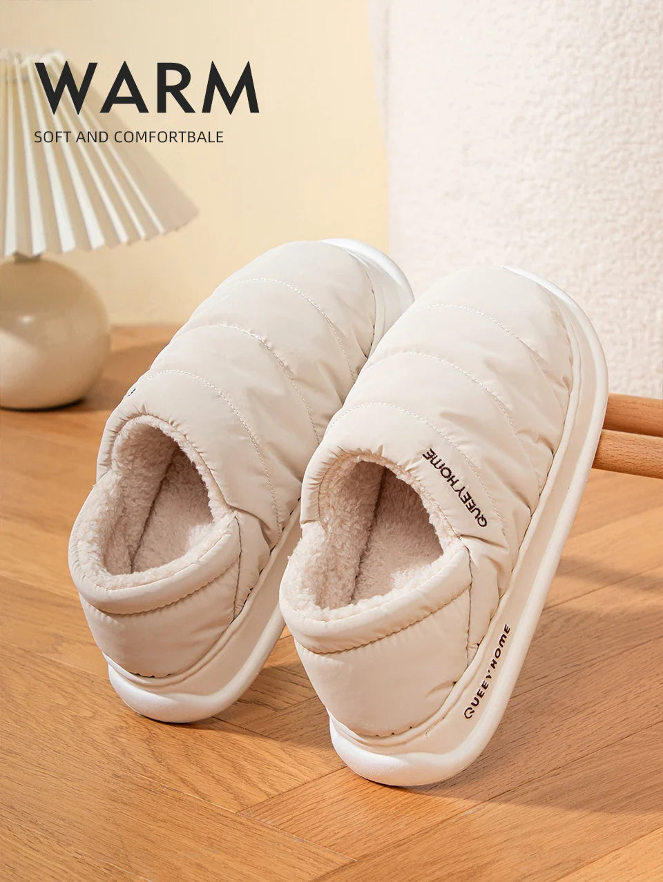 Winter Plush Thick Bottom Anti Slip Waterproof Indoor & Outdoor Slippers