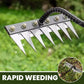 Multi-Tooth Carbon Steel Garden Rake for EZ Soil, Debris & Planting