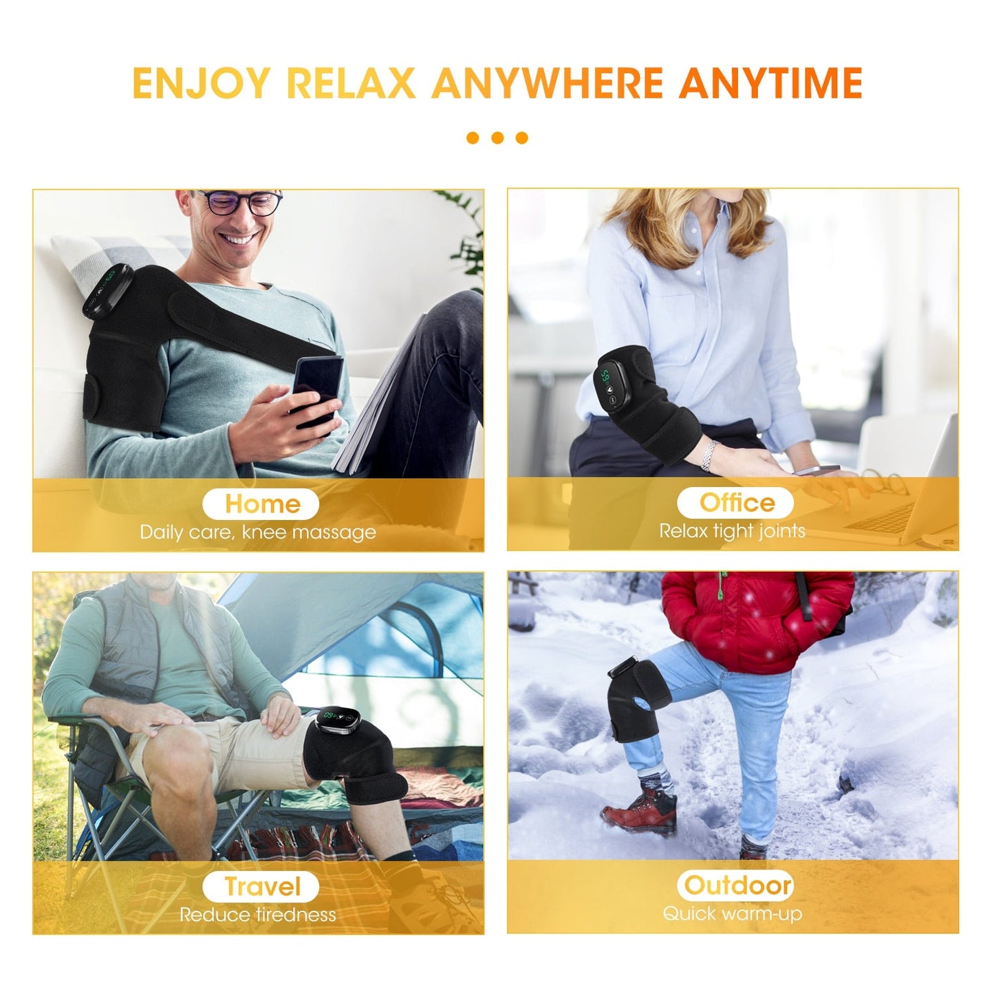 Heating & Vibration Shoulder/Knee/Elbow Physiotherapy MultiMassager