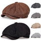 Retro Gatsby Style Classic 8-Panel Design Premium Twill Cotton Fabric Newsboy Cap
