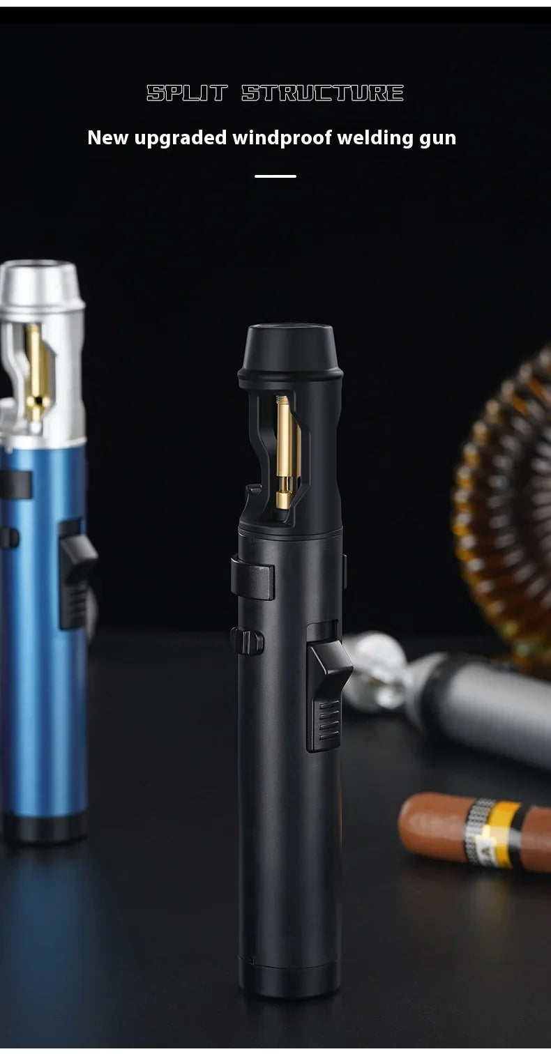 Heavy-Duty Metal Multi-Use Jet Torch Lighter Adjustable Flame, Safety Lock, Windproof